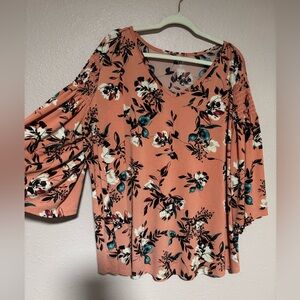 Floral Peach Top